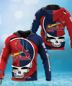 MLB st louis cardinals skull 3d shirt