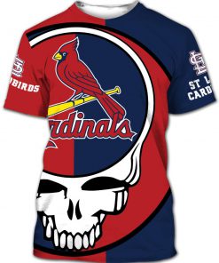 MLB st louis cardinals skull 3d tshirt