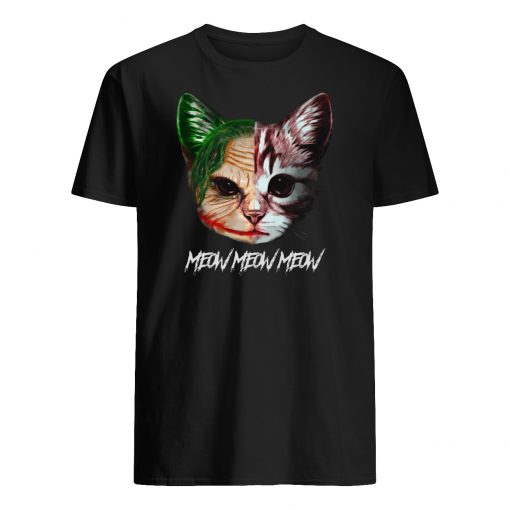 Meow meow meow cat joker mens shirt