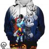 Mickey and minnie mouse as jack and sally halloween 3d hoodie