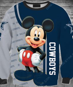 Mickey mouse with dallas cowboys all over print sweatshirt