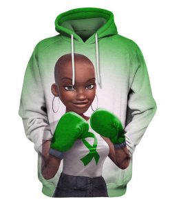 Multi-color melanin warrior fight like a girl cancer awareness 3d hoodie - green