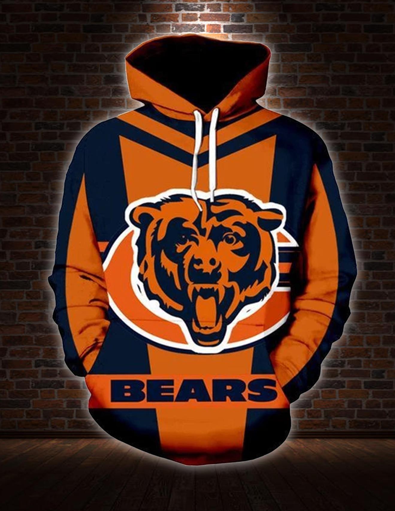 NFL chicago bears 3d hoodie - size l