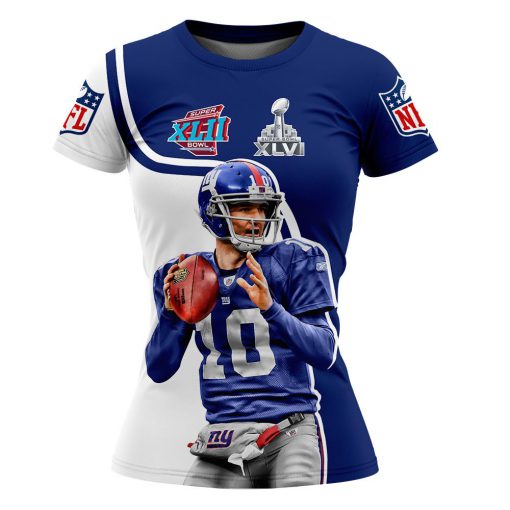 NFL eli manning new york giants 3d ladies tshirt