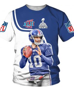 NFL eli manning new york giants 3d tshirt