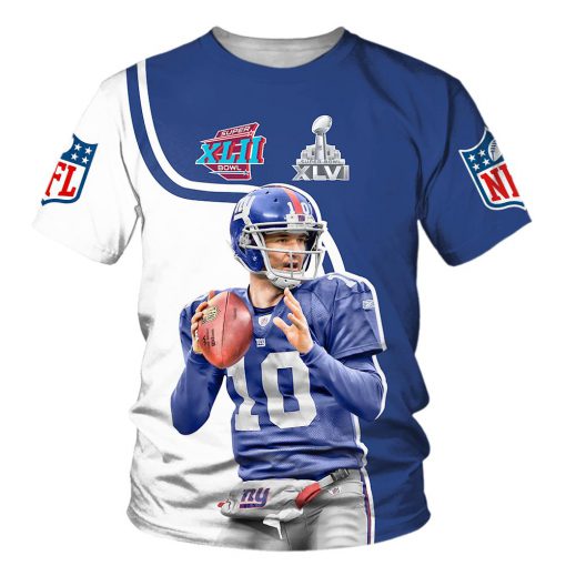 NFL eli manning new york giants 3d tshirt