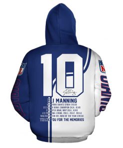 NFL eli manning new york giants 3d zip hoodie