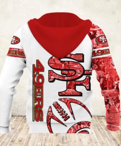 NFL san francisco 49ers all over printed hoodie - back