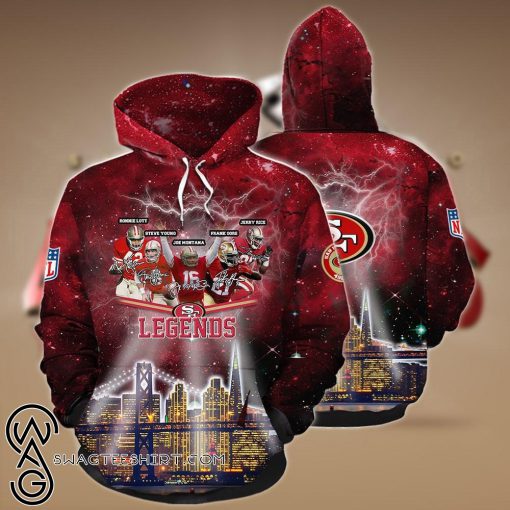 NFL san francisco 49ers legends 3d hoodie