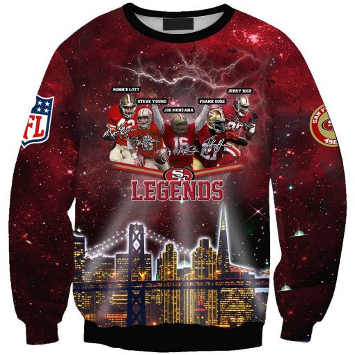 NFL san francisco 49ers legends 3d sweater