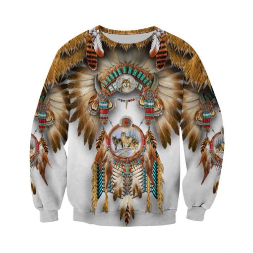 Native american 3d over printed sweater - size l