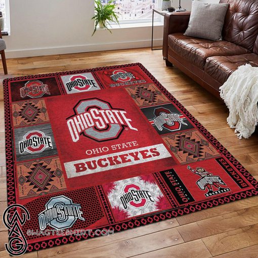 Ohio state buckeyes living room rug