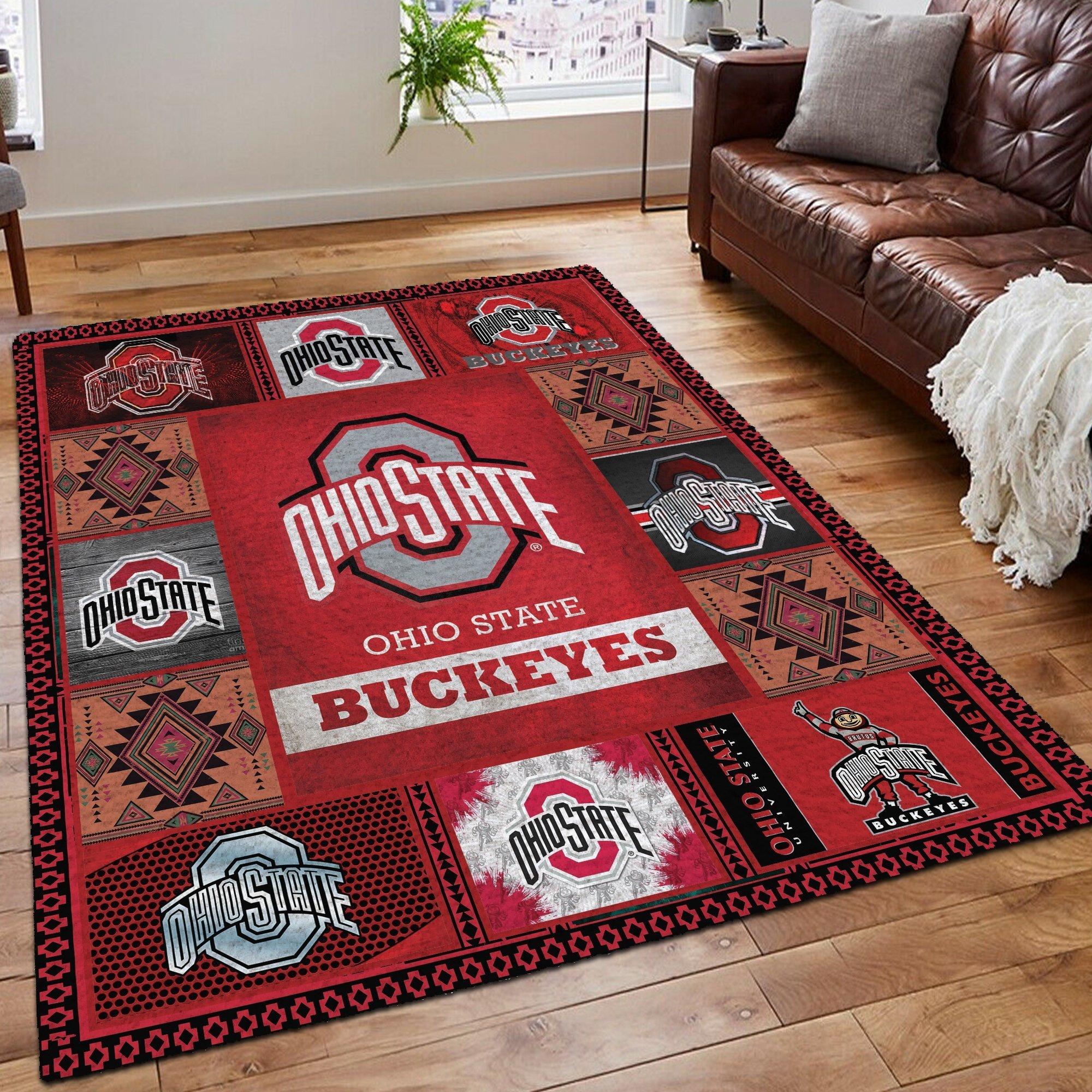 Ohio state buckeyes living room rug - medium