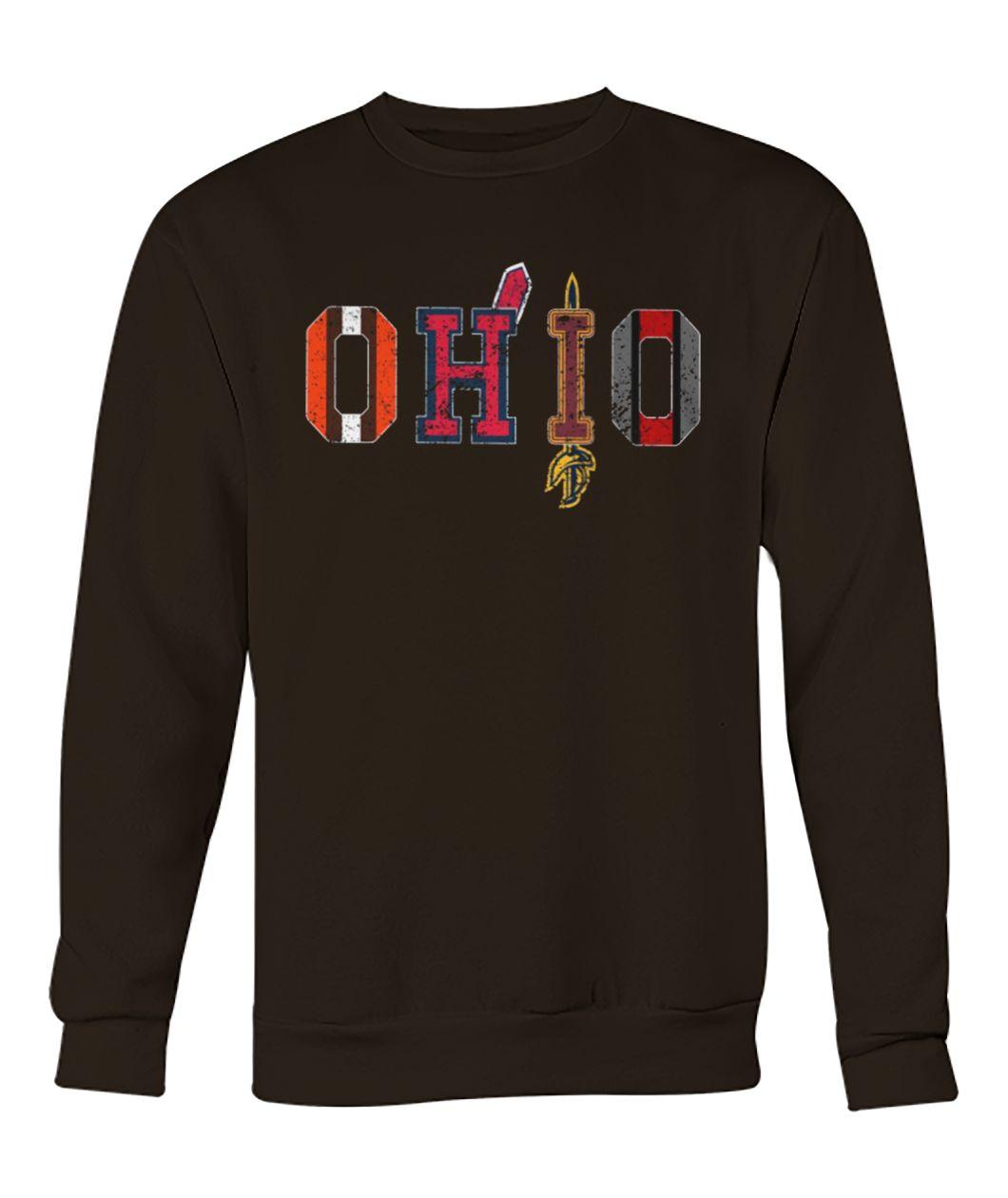 Ohio teams cleveland browns indians cavaliers ohio state sweatshirt