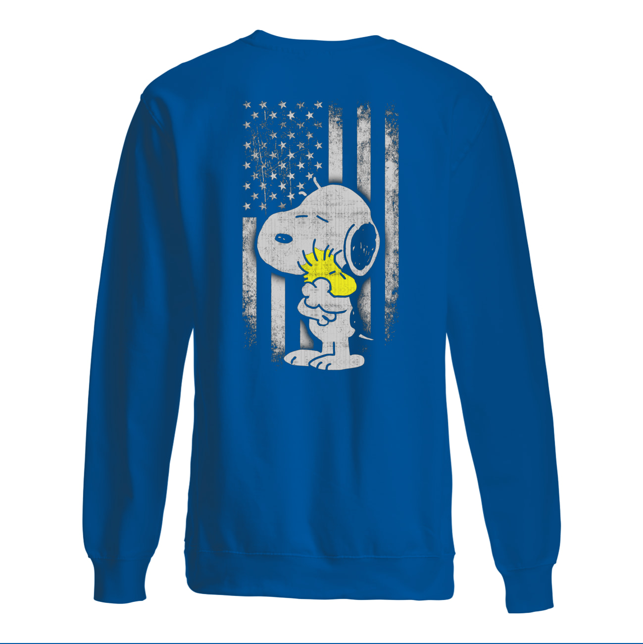 Peanuts snoopy and woodstock american flag sweatshirt