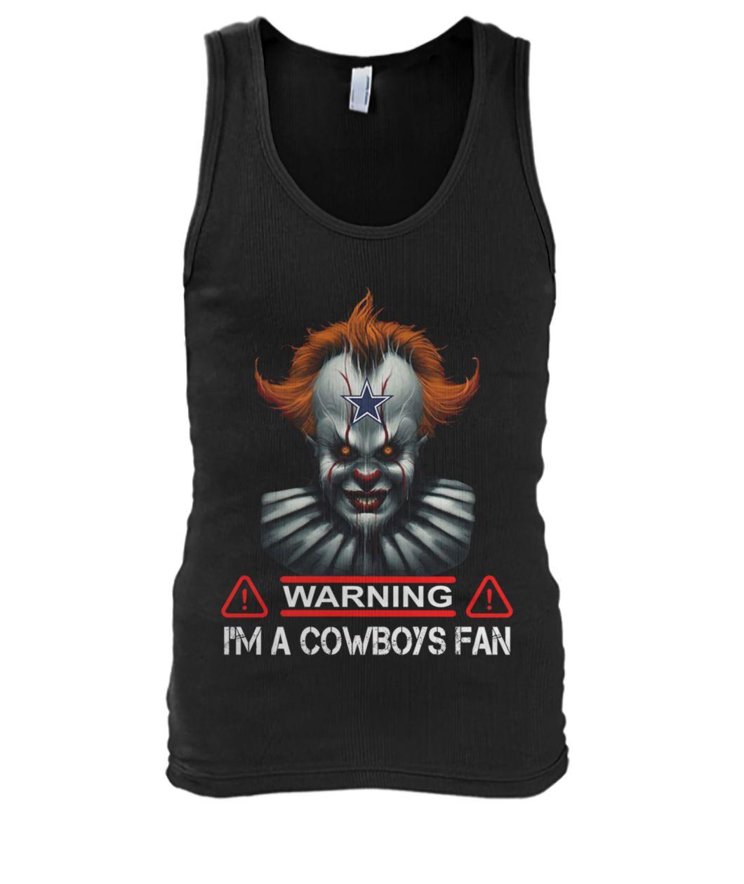 Pennywise it warning I'm a cowboys fan dallas cowboys tank top