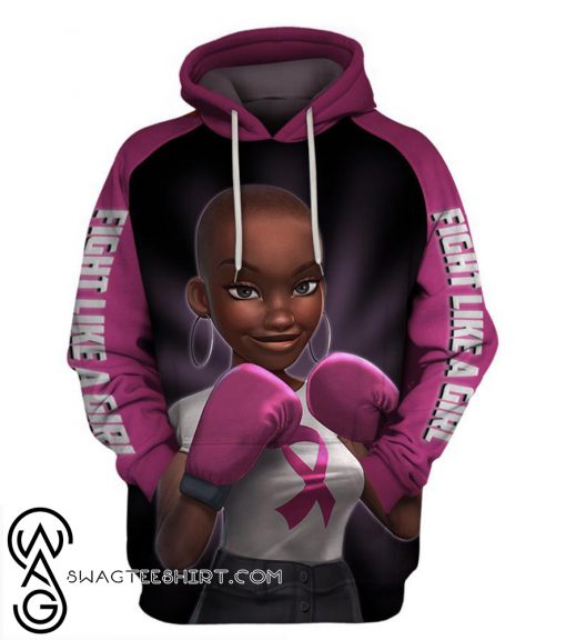 Pink warrior breast cancer awareness 3d hoodie