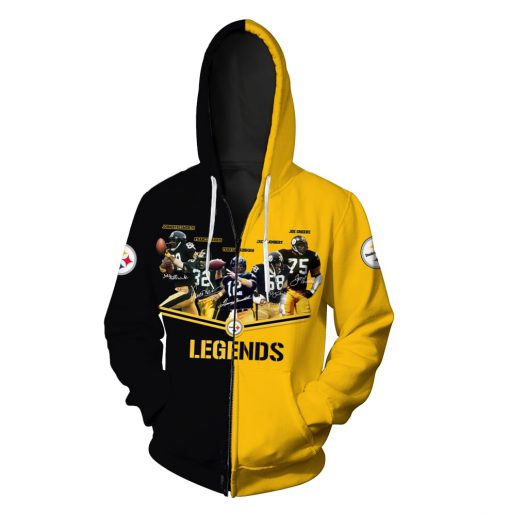 Pittsburgh steelers legends all over print zip hoodie