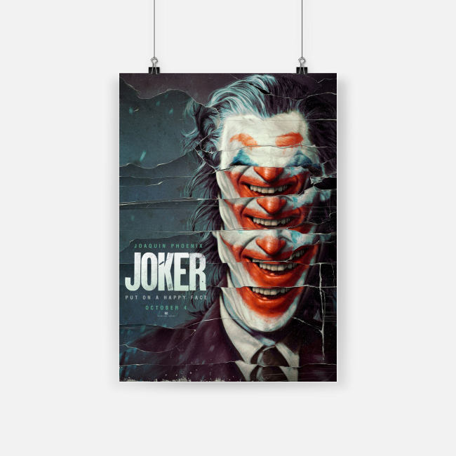 Put a happy face dc comics joaquin phoenix joker movie poster - a1