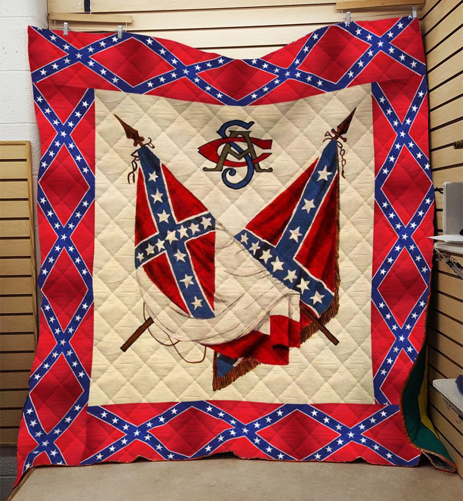 Redneck confederate flag 3d blanket - queen