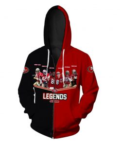 San francisco 49ers legends all over print zip hoodie