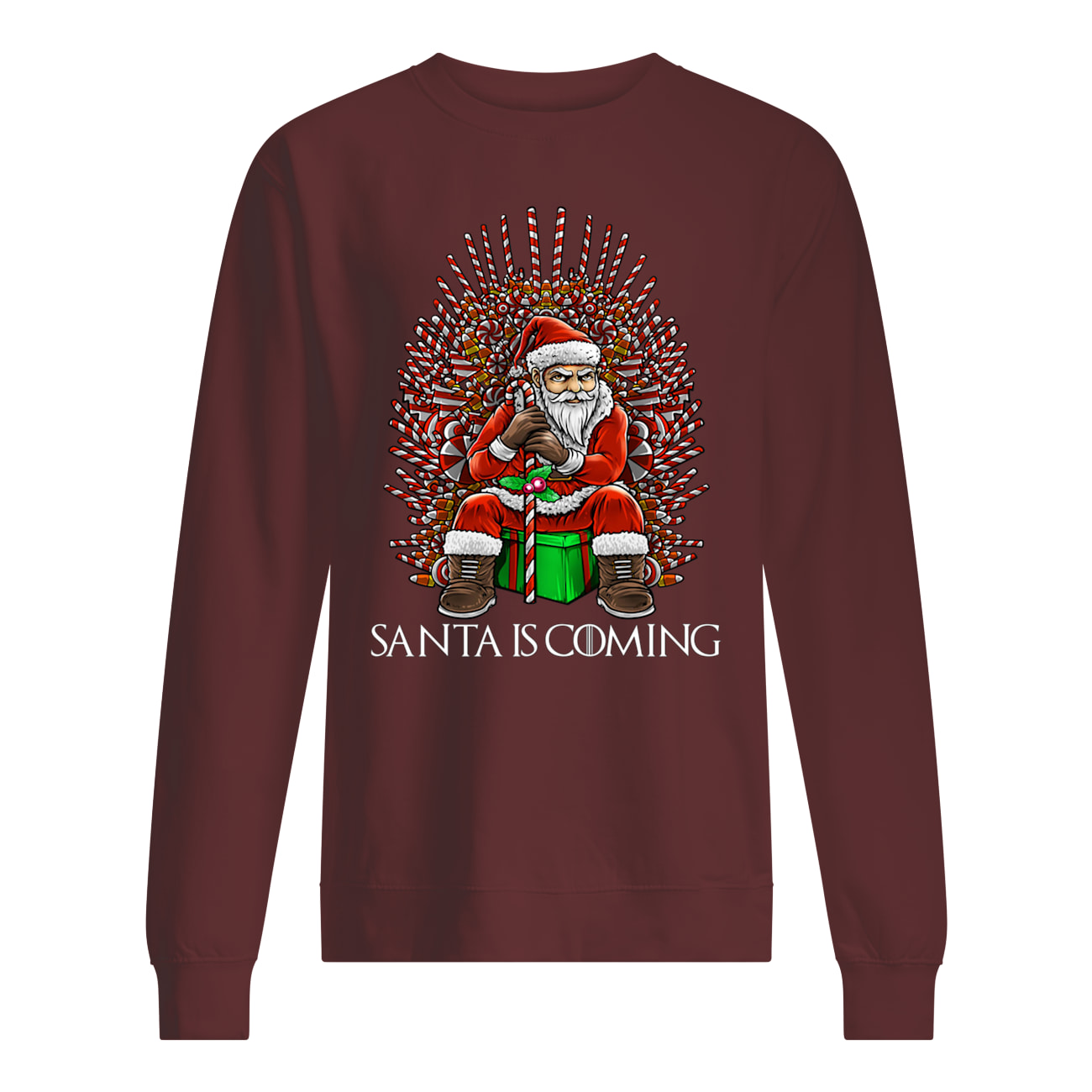 Santa is coming chirstmas sweatshirt