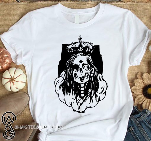 Skeleton queen horror halloween shirt
