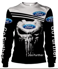 Skull ford car go further all over print sweatshirt