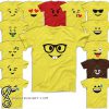 Smiley faces wink heart emoji shirt