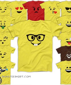 Smiley faces wink heart emoji shirt