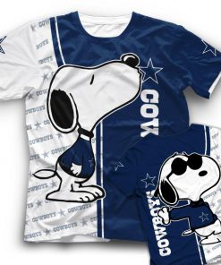 Snoopy dallas cowboys 3d tshirt
