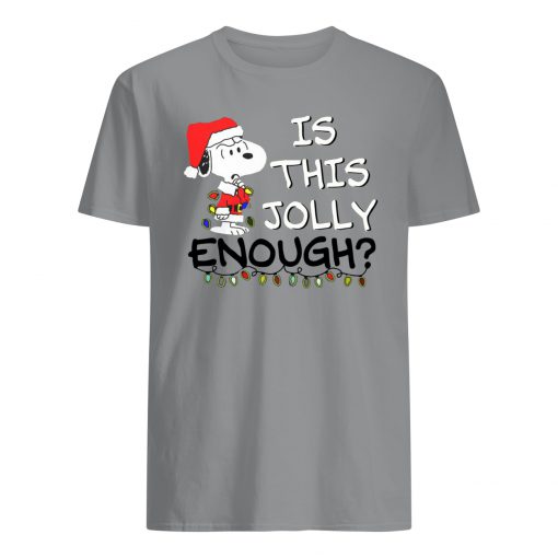 Snoopy is this jolly enough christmas mens shirt