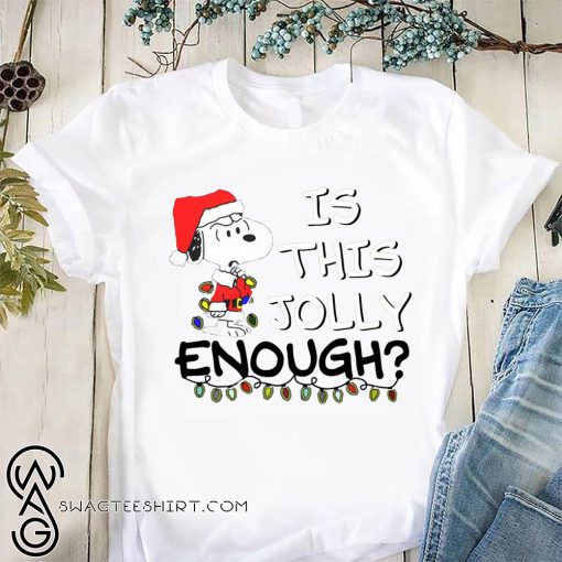 Snoopy is this jolly enough christmas shirt