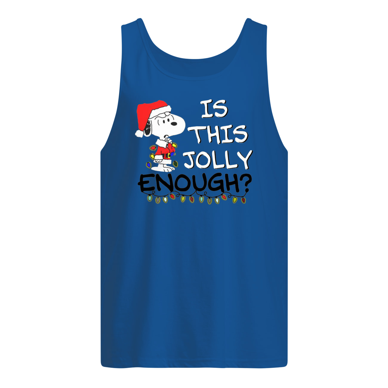 Snoopy is this jolly enough christmas tank top