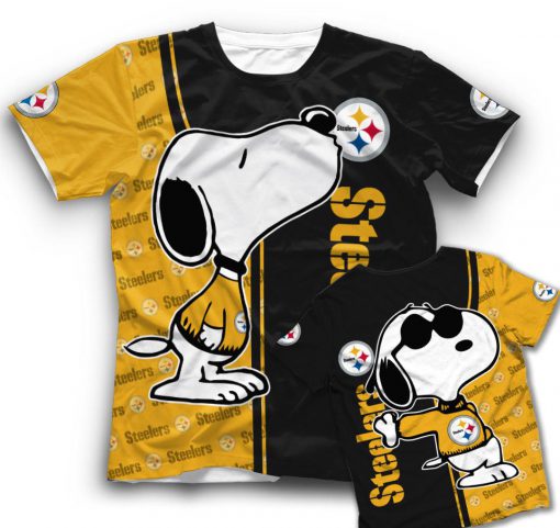 Snoopy pittsburgh steelers 3d tshirt