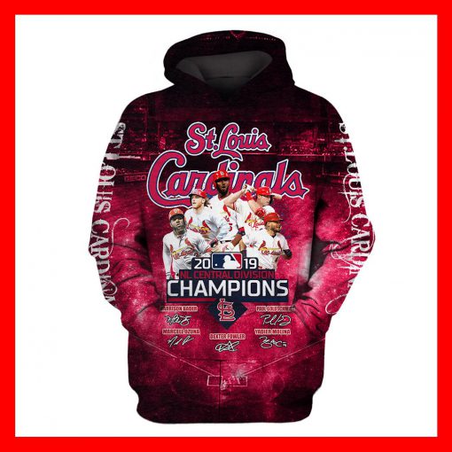 St louis cardinals 2019 nl central division champions 3d shirt