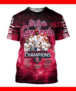 St louis cardinals 2019 nl central division champions 3d t-shirt