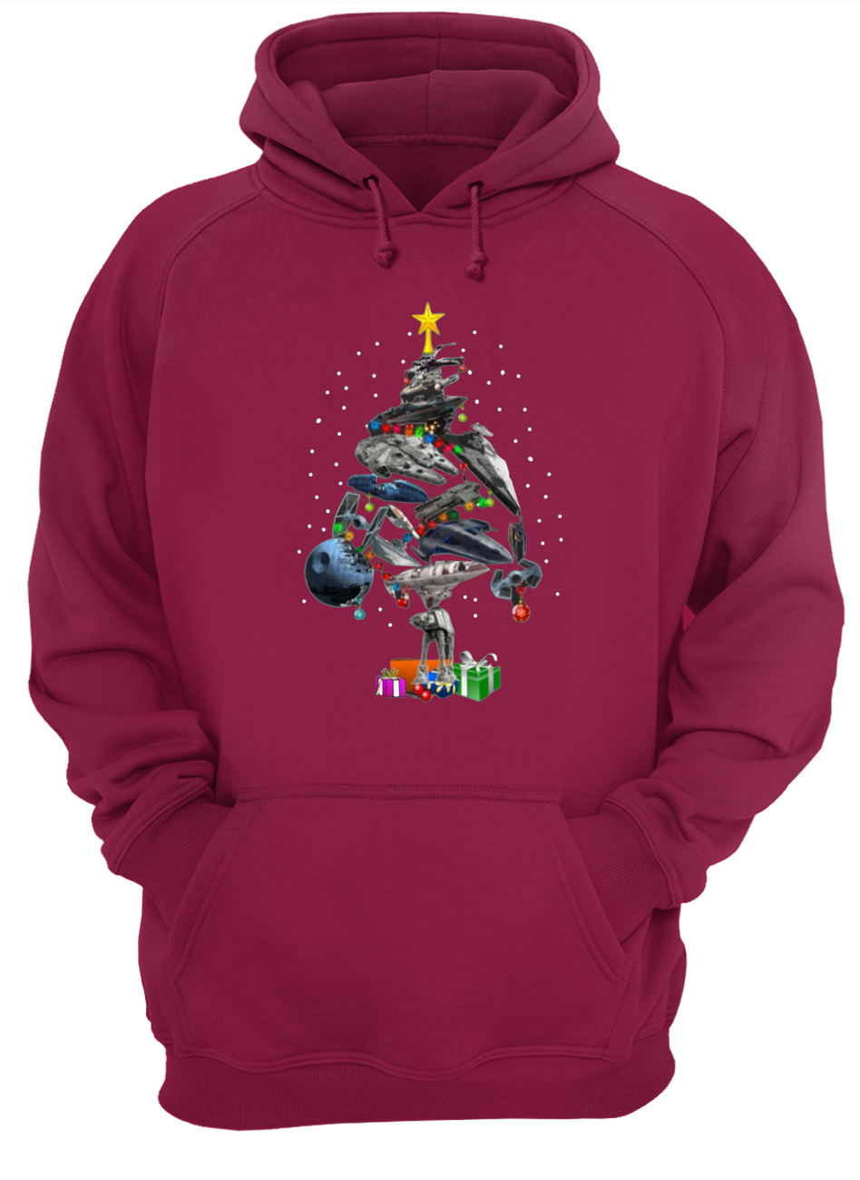 Star wars ships christmas tree hoodie