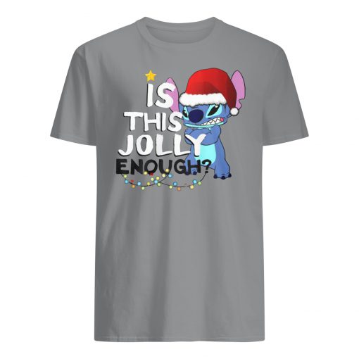 Stitch is this jolly enough christmas mens shirt
