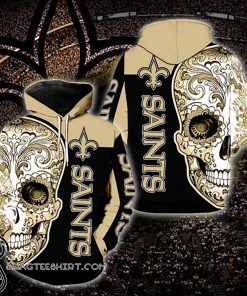 Sugar skull new orleans saints all over print hoodie