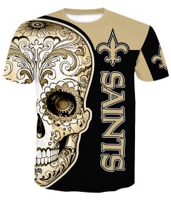 Sugar skull new orleans saints all over print tshirt
