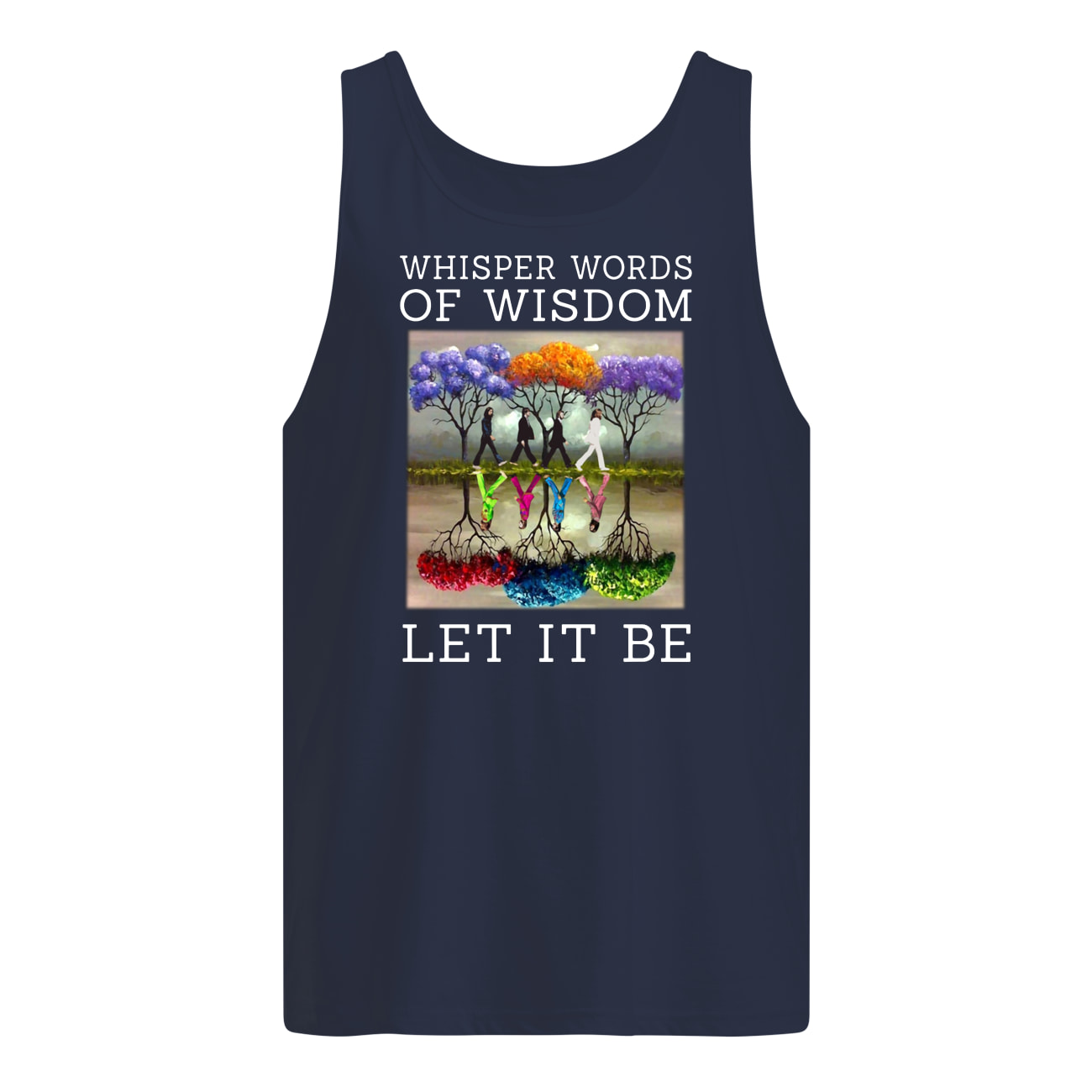 The beatle painting tree whisper words of wisdom let it be tank top