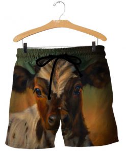 The beautiful cow all over print shorts