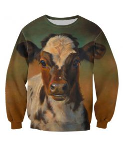 The beautiful cow all over print sweatshirt