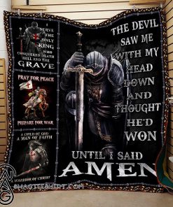 The devil saw me with my head down knight templar blanket