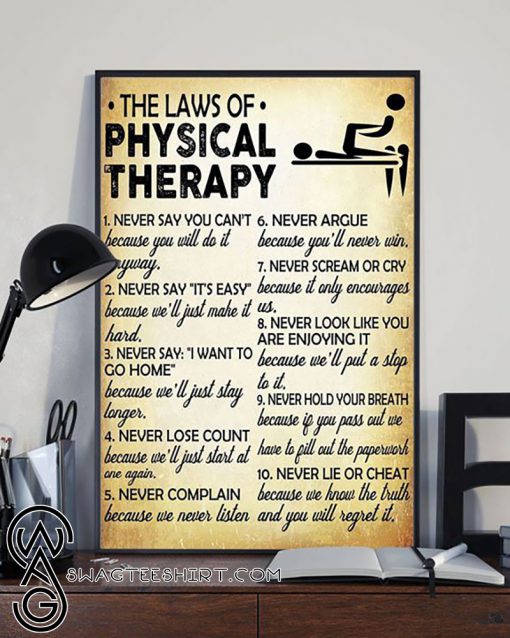 The laws of physical therapy poster