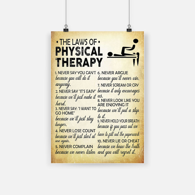 The laws of physical therapy poster - a3