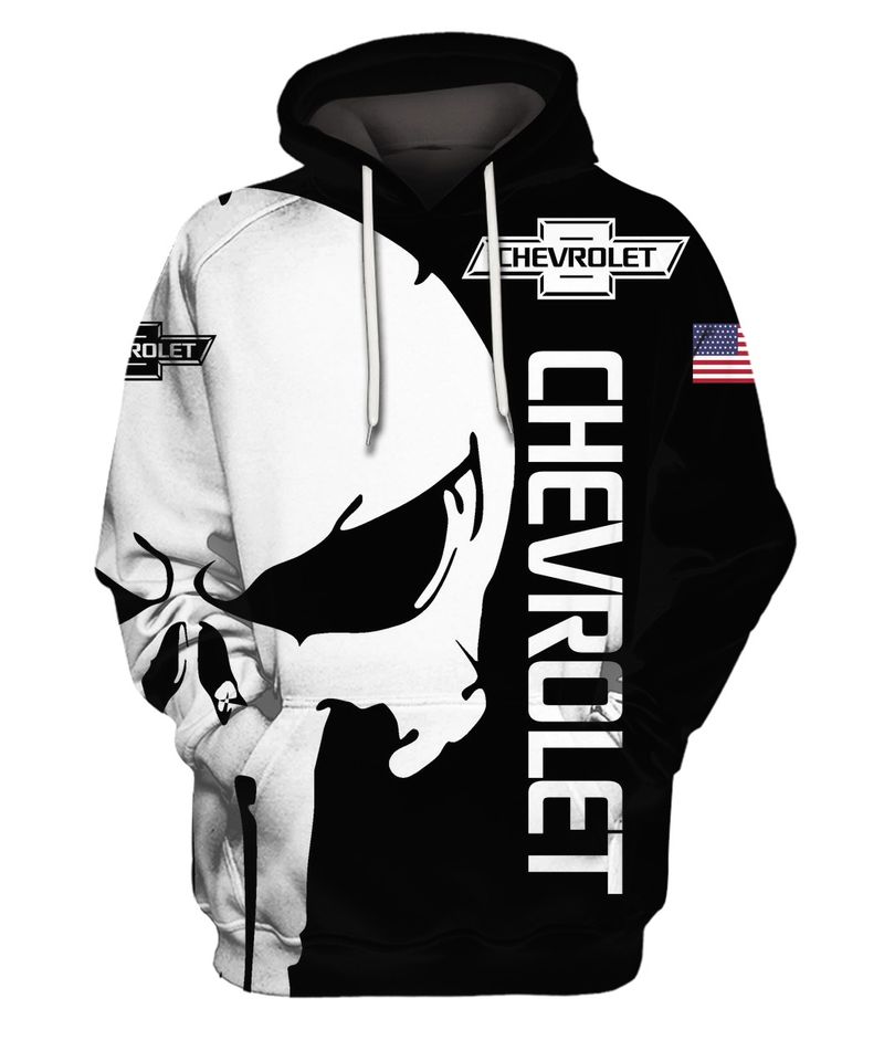 The punisher chevrolet 3d hoodie -front