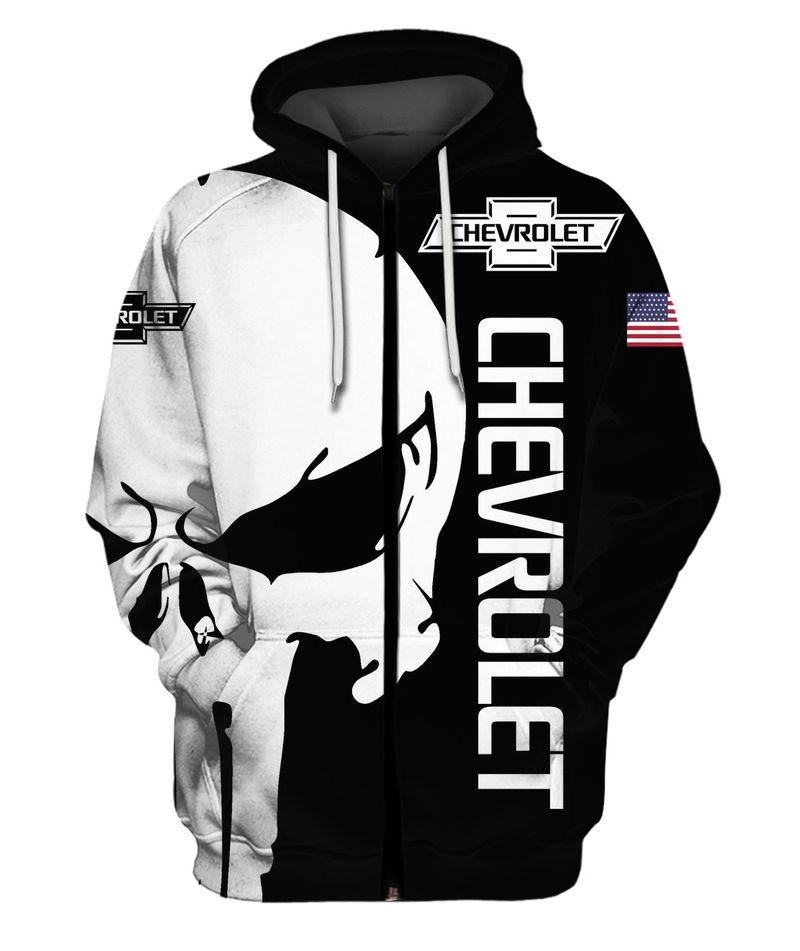 The punisher chevrolet 3d zip hoodie