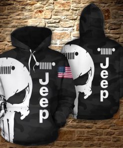 The punisher jeep all over print hoodie - size l